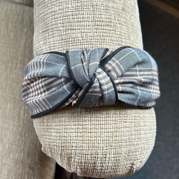 Brown, Black, & Tan Plaid Headband - Picture 2 of 5